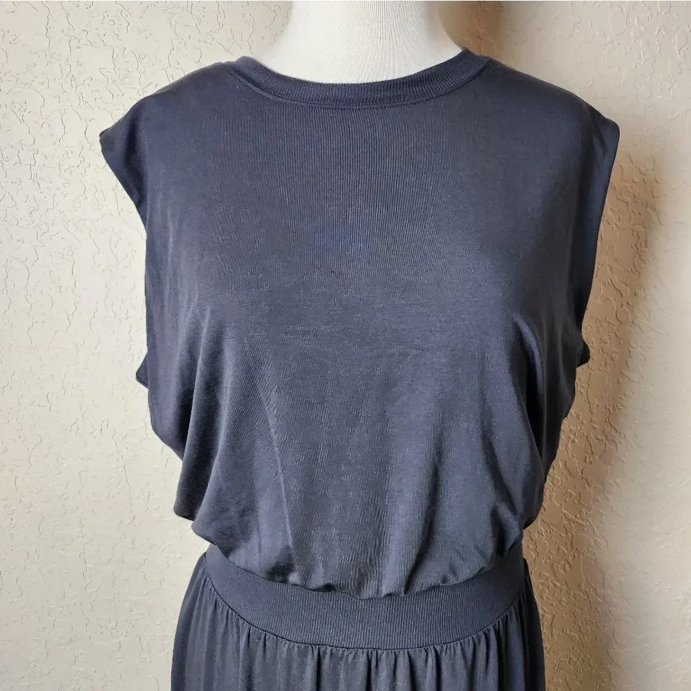 Athleta Santorini Cinch Dress Sleeveless Black Size M